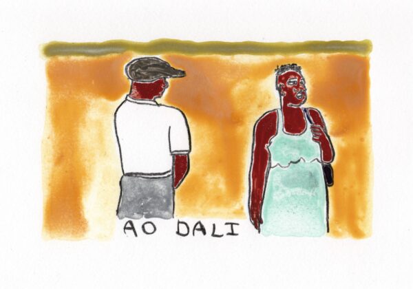 Ao Dali, 2024 Watercolour monotype 17 x 21 cm unframed (Price excludes Vat)