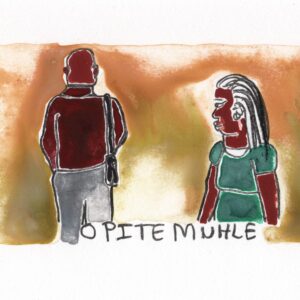 Orite Muhle, 2024 Watercolour monotype 17 x 21 cm unframed (Price excludes Vat)