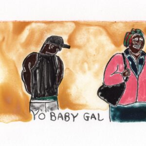 Yoh Baby Gal, 2024 Watercolour monotype 17 x 21 cm unframed (Price excludes Vat)