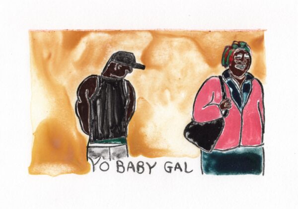 Yoh Baby Gal, 2024 Watercolour monotype 17 x 21 cm unframed (Price excludes Vat)