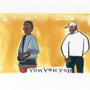 Yoh, Yoh, Yoh 2024 Watercolour monotype 17 x 21 cm unframed (Price excludes Vat)