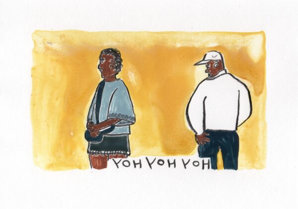 Yoh, Yoh, Yoh 2024 Watercolour monotype 17 x 21 cm unframed (Price excludes Vat)